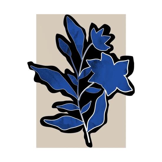 Blue Botanical Poster No.1