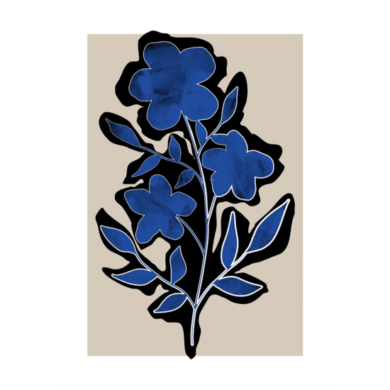 Blue Botanical Poster No.2