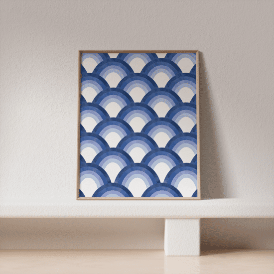 Retro Blue Poster - Image 4