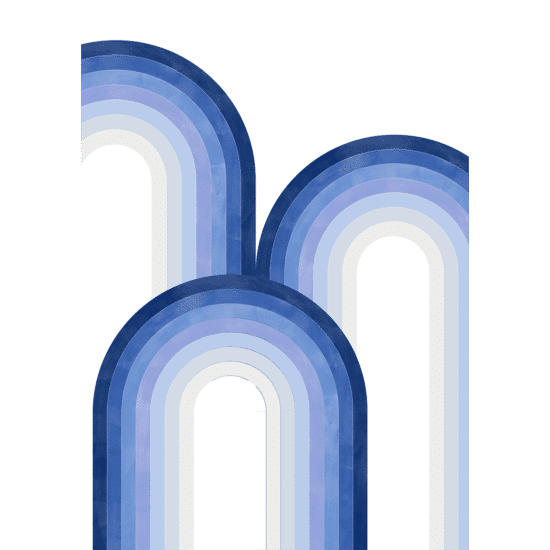 Blue Rainbow Poster No.1