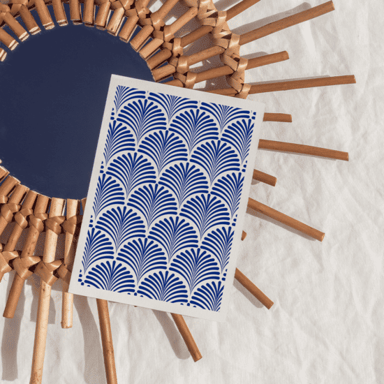 Blue Peacock Pattern Poster - Image 4