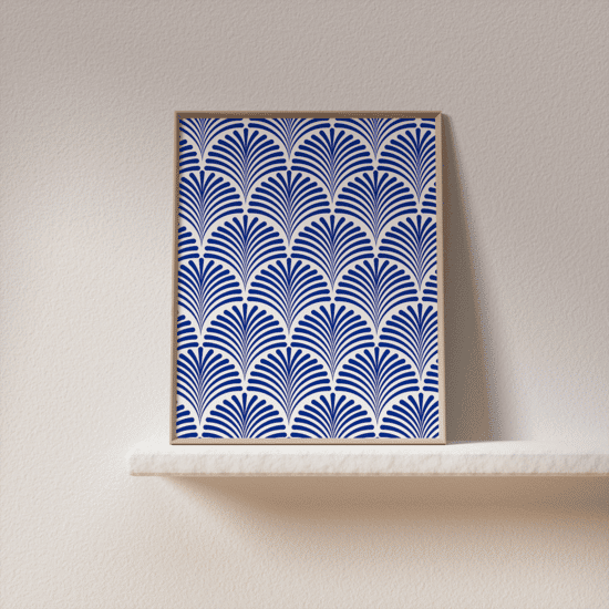 Blue Peacock Pattern Poster - Image 5