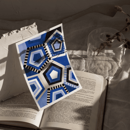 Indigo Blue Abstract Poster - Image 5