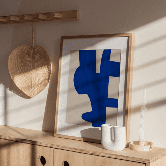 Blue Abstract Shape Poster No.2 - Image 3