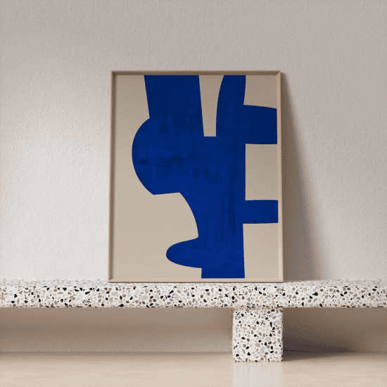 Blue Abstract Shape Poster No.2 - Image 4