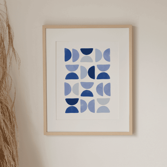 Blue Mid Century Poster No.3 - Image 3