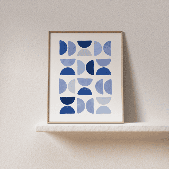 Blue Mid Century Poster No.3 - Image 4