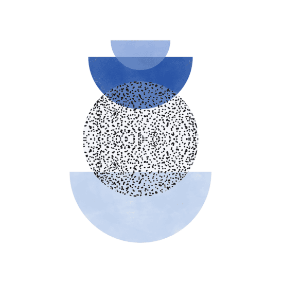 Abstract Geometric Blue Poster No.1