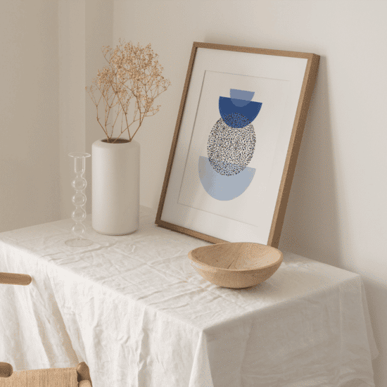 Abstract Geometric Blue Poster No.1 - Image 3