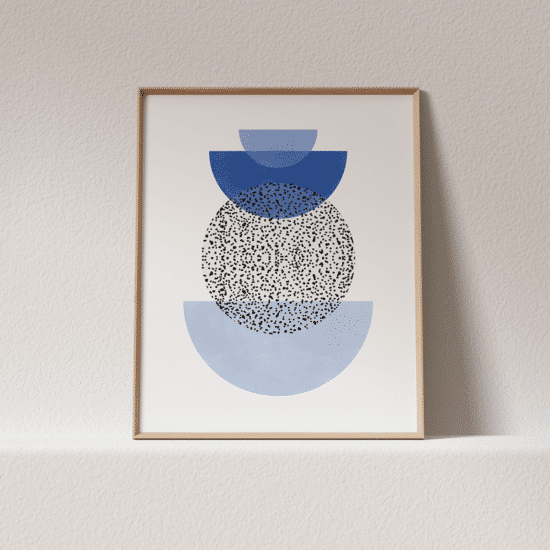 Abstract Geometric Blue Poster No.1 - Image 2