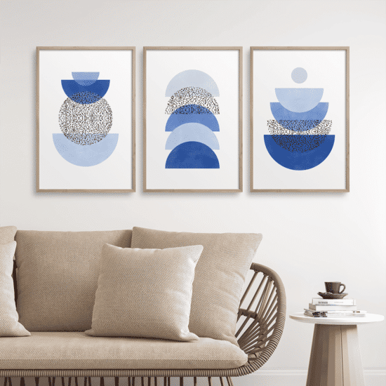 Abstract Geometric Blue Poster No.1 - Image 5