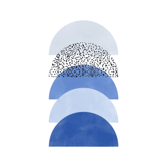 Abstract Geometric Blue Poster No.2