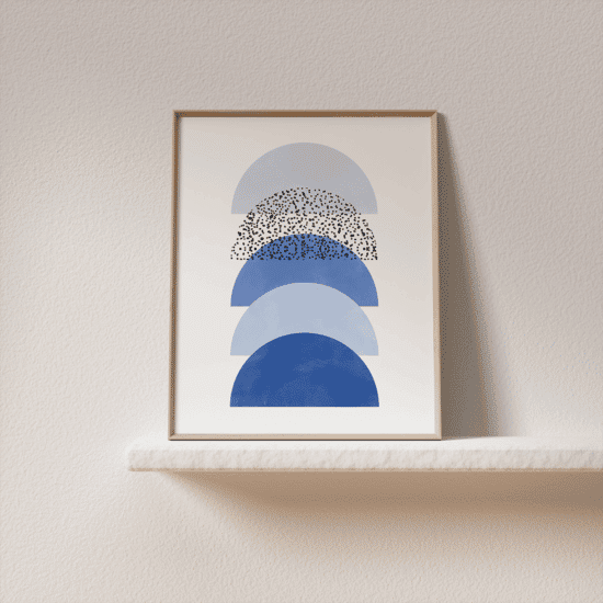 Abstract Geometric Blue Poster No.2 - Image 3