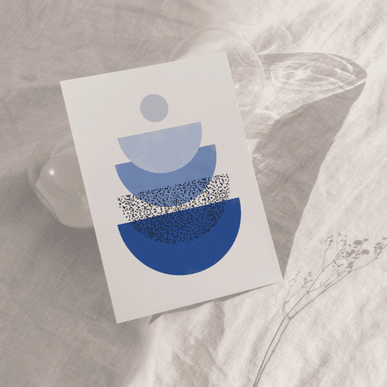 Abstract Geometric Blue Poster No.3 - Image 5